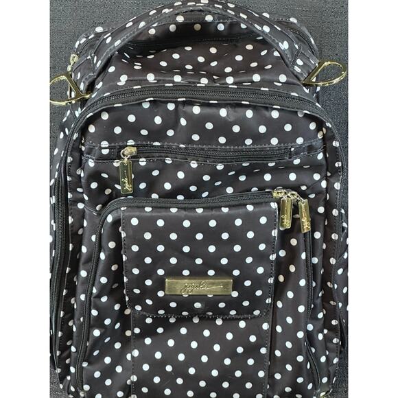 USED JuJuBe Legacy Collection Be Right Back BRB Diaper Bag Backpack Polka Dot - Picture 2 of 13